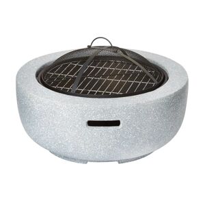Ivy Bronx Auriana 36Cm H x 60Cm W Magnesium Oxide Charcoal Outdoor Fire Pit with Lid brown/gray/white 36.0 H x 60.0 W x 60.0 D cm