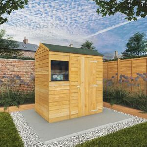 Mercia Garden Products Mercia 6 x 4ft Overlap Reverse Apex Shed brown 208.28 H x 182.88 W x 132.08 D cm