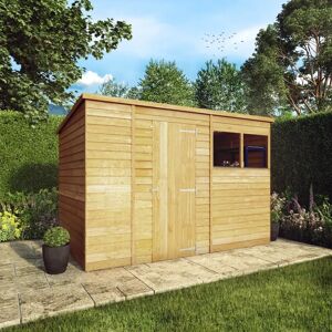 Mercia Garden Products Mercia 10 x 6ft Overlap Pent Shed brown 200.66 H x 297.18 W x 187.96 D cm