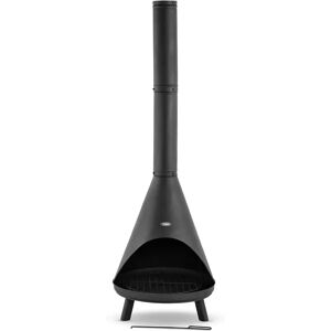 Tower 169Cm H x 54.5Cm W Charcoal Outdoor Fireplace black/brown/gray 169.0 H x 54.5 W x 54.5 D cm