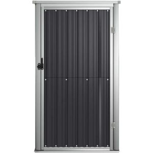 Dakota Fields Amelia-Faith Garden Tool Shed Anthracite 88x89x161 cm Galvanised Steel brown/gray 161.0 H x 88.0 W x 89.0 D cm