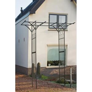 Dakota Fields Nature Garden Arch Metal 114cm x 66cm x 232cm Black black/gray 232.0 H x 114.0 W x 66.0 D cm