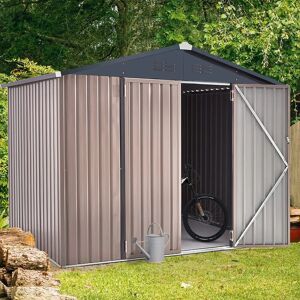 Dakota Fields 8 Ft. W x 6 Ft. D Metal Lean-To Garden Shed gray 196.088 H x 245.364 W x 181.356 D cm