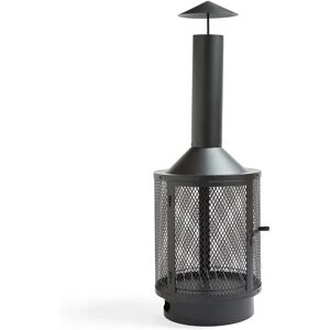 VonHaus 130Cm H x 51Cm Steel Wood Burning Outdoor Fireplace black/brown/gray 130.0 H x 51.0 W x 51.0 D cm