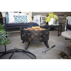 Ophelia & Co. Belles 55Cm H x 66Cm W Stainless Steel Wood Burning Outdoor Fire Pit brown/gray 55.0 H x 66.0 W x 66.0 D cm