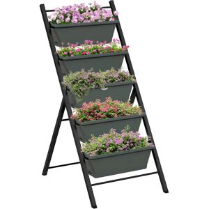 Outsunny Flower Stand gray 122.0 H x 57.5 W x 78.0 D cm