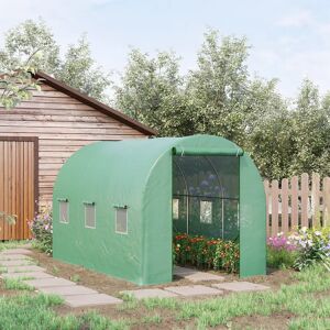 Outsunny Tunnel Green House gray/green 200.0 H x 350.0 W x 200.0 D cm