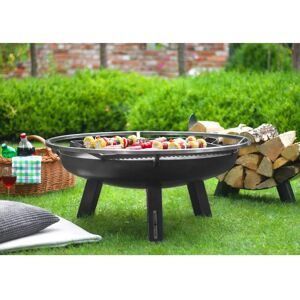 Cook King Steel Wood Burning Outdoor Fire Pit black/brown/gray 41.0 H x 60.0 W x 60.0 D cm