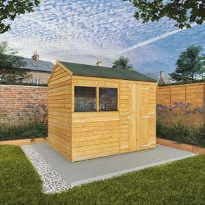 Mercia Garden Products Mercia 8 x 6ft Overlap Reverse Apex Shed gray/brown 228.6 H x 243.84 W x 190.5 D cm