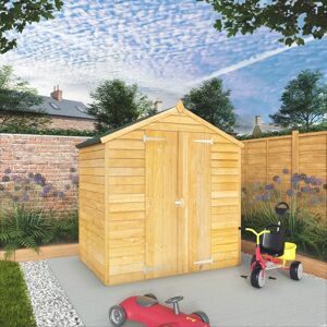 Mercia Garden Products Mercia 4 x 6ft Overlap Apex Windowless Shed brown