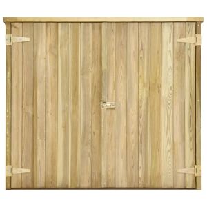 WFX Utility Garden Tool Shed 135x60x123 cm Impregnated Pinewood brown/green 109.22 H x 38.1 W x 157.48 D cm