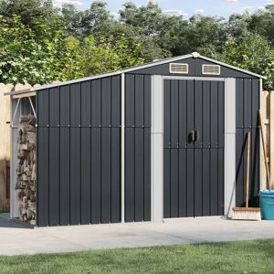 Dakota Fields Brytanni Garden Shed Outdoor Storage Shed Patio Yard Tool Shed Galvanised Steel 179.0 H x 277.0 W x 93.0 D cm