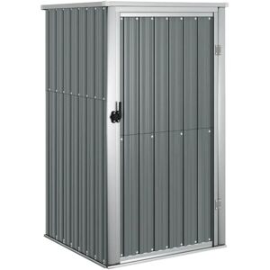 Dakota Fields Aliaksej Garden Tool Shed Grey 88x89x161 cm Galvanised Steel gray