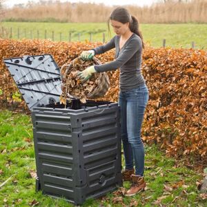 Furnhouse Nature Compost Bin 300L Black brown 80.0 H x 88.5 W x 88.5 D cm