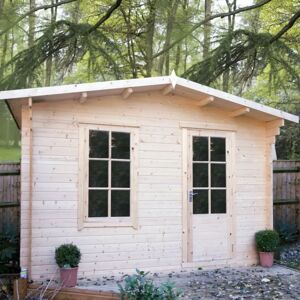 Shire Sheds Skowhegan 10 x 12 Ft. Tongue and Groove Log Cabin brown 250.0 H x 299.0 W x 359.0 D cm