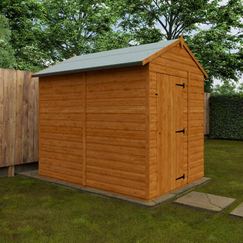 Tiger Sheds Tiger 6 ft. W x 8 ft. D Shiplap Apex Wooden Shed Tiger Sheds  - Size: 79cm H X 94cm W X 69cm D Tiger Sheds Tiger 6 ft. W x 8 ft. D Shiplap Apex Wooden Shed Tiger Sheds  - Size: 79cm H X 94cm W X 69cm D