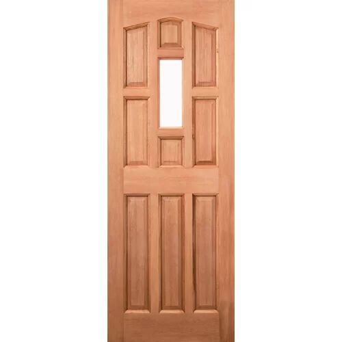 LPD Doors Unglazed Unfinished Wood Front Door LPD Doors Door Size: 203.2 cm H x 81.3 cm W x 4.4 cm D  - Size: 213.5 cm H x 91.5 cm W x 4.4 cm D