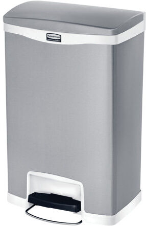 Rubbermaid Commercial Products Slim Jim Front Step 50L Step-On Plastic Bin Rubbermaid Commercial Products Colour: Grey / White  - Size: Kingsize (5') Rubbermaid Commercial Products Slim Jim Front Step 50L Step-On Plastic Bin Rubbermaid Commercial Products Colour: Grey / White  - Size: Kingsize (5')