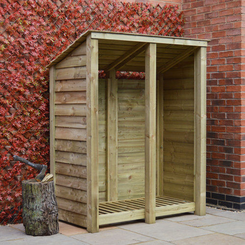 WFX Utility 5 Ft. x 3 Ft. Wood Log Store WFX Utility Finish: Light Green  - Size: 127cm H X 150cm W X 80cm D WFX Utility 5 Ft. x 3 Ft. Wood Log Store WFX Utility Finish: Light Green  - Size: 127cm H X 150cm W X 80cm D