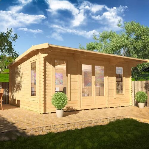 Tiger Sheds Procas 16 x 10 Ft. Tongue and Groove Log Cabin Tiger Sheds  - Size: 261cm H X 295cm W X 355cm D