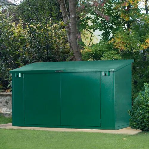 Asgard Access 8 ft. W x 3 ft. D Pent Metal Bike Shed Asgard  - Size: 114cm H X 90cm W X 32cm D