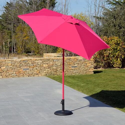 Freeport Park Boylon 2.4m Traditional Parasol Freeport Park Fabric Colour: Fuchsia  - Size: 55cm H X 155cm W X 47cm D Freeport Park Boylon 2.4m Traditional Parasol Freeport Park Fabric Colour: Fuchsia  - Size: 55cm H X 155cm W X 47cm D