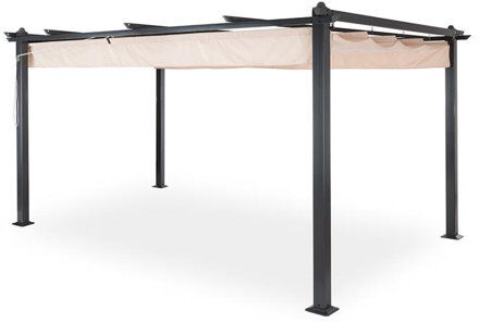 Blumfeldt Pantheon 2.25m x 4m Pergola Blumfeldt Colour: Beige  - Size: Blumfeldt Pantheon 2.25m x 4m Pergola Blumfeldt Colour: Beige  - Size: