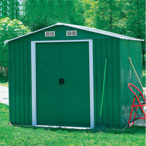 WFX Utility 8 Ft. W x 10 Ft. D Metal Garden Shed WFX Utility Colour: Green  - Size: