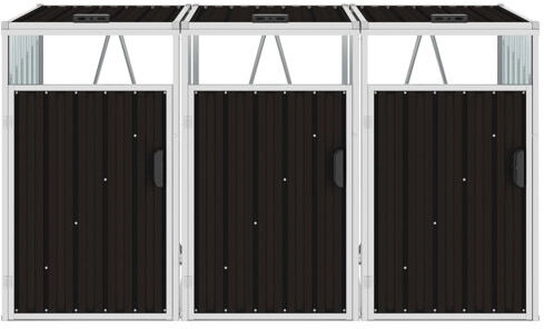 Rebrilliant Diez Triple Bin Store Rebrilliant Finish: Brown  - Size: 7cm H X 15cm W X 15cm D Rebrilliant Diez Triple Bin Store Rebrilliant Finish: Brown  - Size: 7cm H X 15cm W X 15cm D