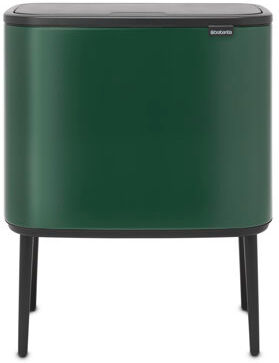 Brabantia Bo Stainless Steel 33 Litre Touch Top Recycling Bin Multi-Compartments Rubbish & Recycling Bin Brabantia Colour: Pine Green  - Size: Large Brabantia Bo Stainless Steel 33 Litre Touch Top Recycling Bin Multi-Compartments Rubbish & Recycling Bin Brabantia Colour: Pine Green  - Size: Large
