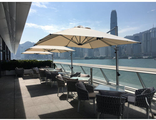 Symple Stuff 2.8m Square Cantilever Parasol Symple Stuff Colour: Cream, Base Type: In-ground Fitting  - Size: Small Symple Stuff 2.8m Square Cantilever Parasol Symple Stuff Colour: Cream, Base Type: In-ground Fitting  - Size: Small