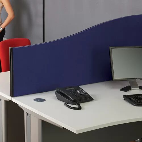 Symple Stuff Desk Privacy Panel Symple Stuff Size: 60cm H x 120cm W x 3cm D, Colour: Ink Navy  - Size: 60cm H x 140cm W x 3cm D