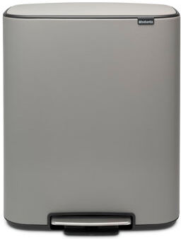 Brabantia Bo Steel 60 Litre Step On Rubbish Bin Brabantia Colour: Concrete Grey  - Size: 14cm H X 38cm W X 49cm D Brabantia Bo Steel 60 Litre Step On Rubbish Bin Brabantia Colour: Concrete Grey  - Size: 14cm H X 38cm W X 49cm D