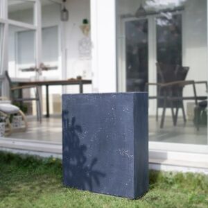 Ebern Designs Domitila Fibreglass Planter Box gray 65.0 H x 55.0 W x 22.0 D cm