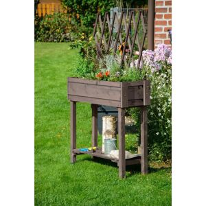 Alpen Home Elevated Planter with Trellis gray 130.0 H x 28.5 W x 79.0 D cm