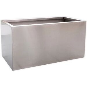 Dakota Fields Arriya Stainless Steel Planter Box 40cm H x 100cm W x 40cm D