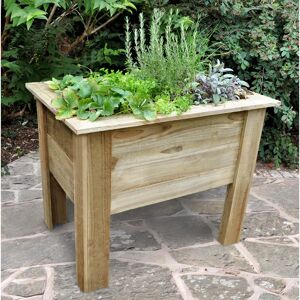 Forest Garden Elderen Wooden Raised Flower Bed brown 80.0 H x 100.0 W x 70.0 D cm