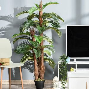 The Seasonal Aisle Charleston Artificial Fern Plant in Pot Green 150cm H X 18cm W X 18cm D