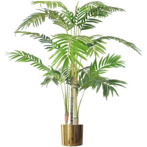 Leaf 120cm Artificial Palm Tree in Pot Gold 120cm H X 80cm W X 80cm D