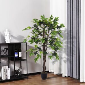 The Seasonal Aisle 140cm Faux Maple Tree Plant in Freestanding Green 140cm H X 60cm W X 60cm D