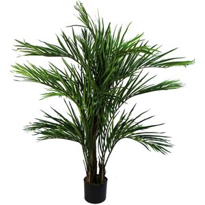 Leaf Artificial Palm Tree in Pot Green 130cm H x 100cm W x 100cm D