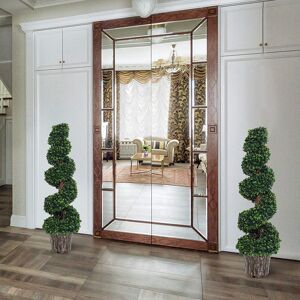 Fleur De Lis Living Springfield 2 Artificial Bookwood Topiary in Pot Set Green 120cm H X 32cm W X 32cm D