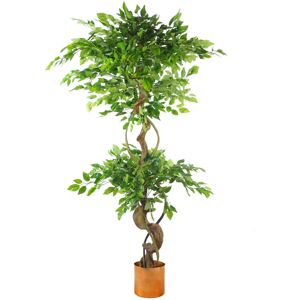 The Seasonal Aisle Floor Ficus Tree in Pot Copper 150cm H x 40cm W x 40cm D