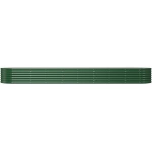 Dakota Fields Garden Raised Bed Powder-coated Steel Green 36cm x 368cm x 80cm