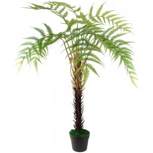 Leaf Ferns 120Cm Artificial Fern Tree in Pot Green 120cm H X 90cm W X 90cm D