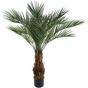 Leaf 120Cm Artificial Palm Tree in Planter Green 120cm H X 110cm W X 110cm D