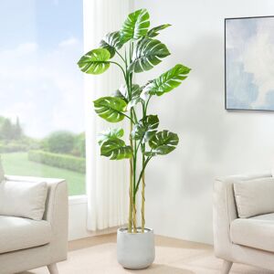The Seasonal Aisle Antavis Faux Monstera Tree in Pot 160cm H x 30cm W x 30cm D