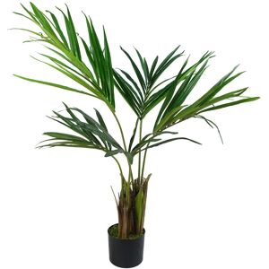 Leaf Artificial Palm Plant in Pot Green 120cm H x 90cm W x 90cm D