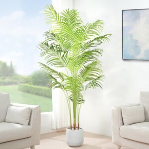 The Seasonal Aisle Anjie Faux Palm Tree in Pot 180cm H x 30cm W x 30cm D