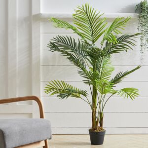 The Seasonal Aisle Artificial Bamboo Palm Tree Plant in Pot Indoor Living Room Plant Decor Green 130cm H x 16cm W x 16cm D
